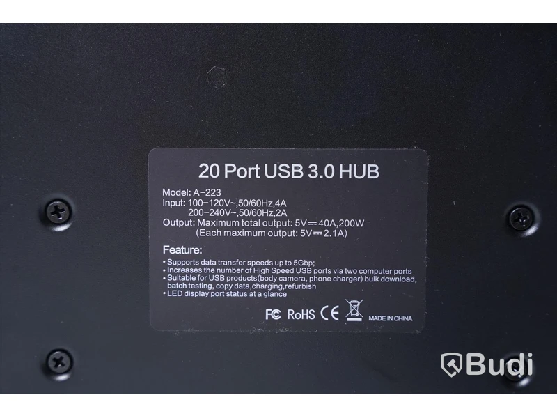 USB Laddningsstation, Sipolar 20 Ports USB Charging Hub Modell: A223