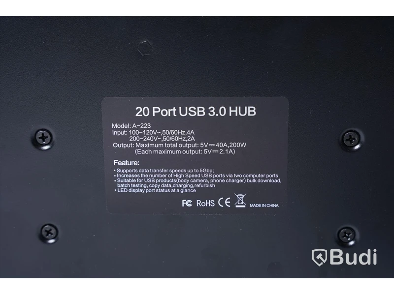 USB Laddningsstation, Sipolar 20 Ports USB Charging Hub Modell: A223