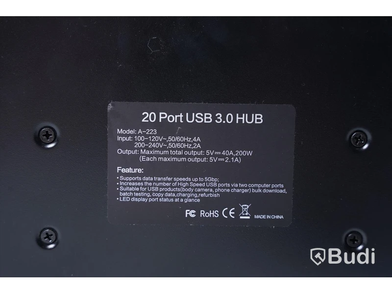 USB Laddningsstation, Sipolar 20 Ports USB Charging Hub Modell: A223