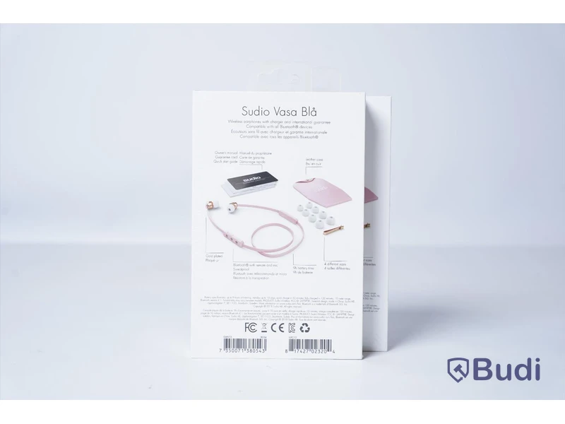 Trådlösa hörlurar 2st - Sudio, Vasa blå, Rosa. Ny, Obruten förpackning.