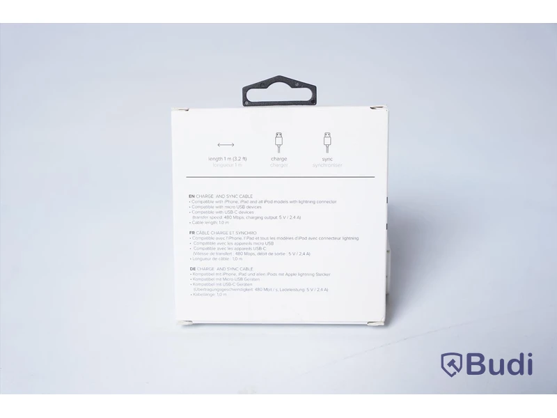 2 ST XQISIT Multifunktionskabel Micro USB, USB-C, Apple. Ny, Obruten förpackning.