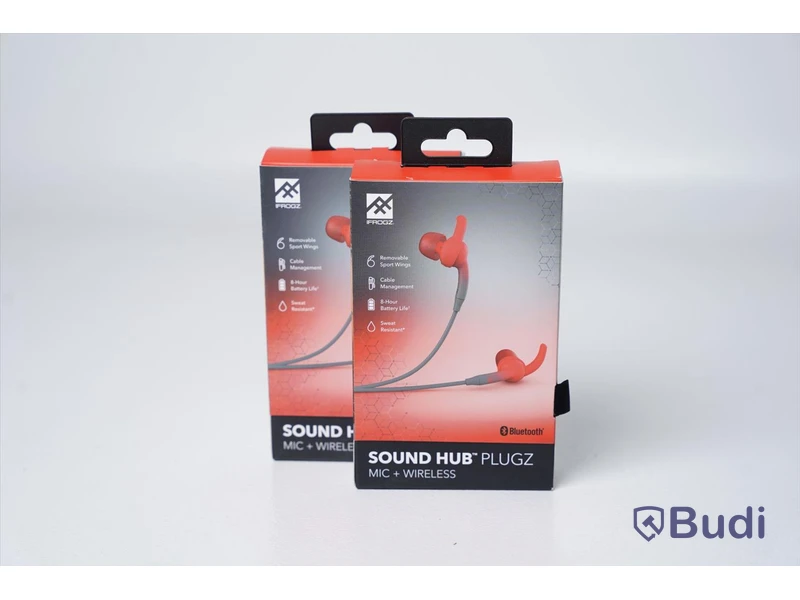 2 st trådlösa Hörlurar, Sound Hub Plugz wireless, Obruten förpackning, Ny