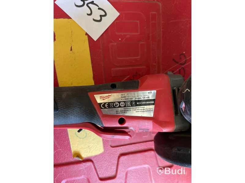Batteridriven Vinkelslip Milwaukee M18 CAG 125XPDB