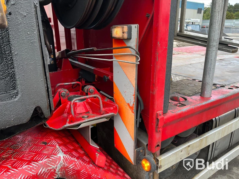 Lastbil Scania R124 8x2 Kranflak | Bodbil Hiab 700 E-6 med Jibb
