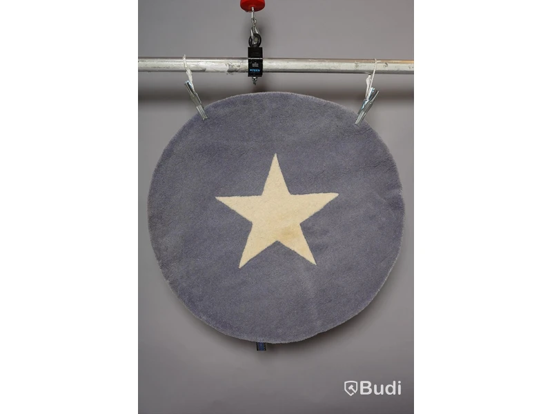 Handtuftad Matta, 90 cm round