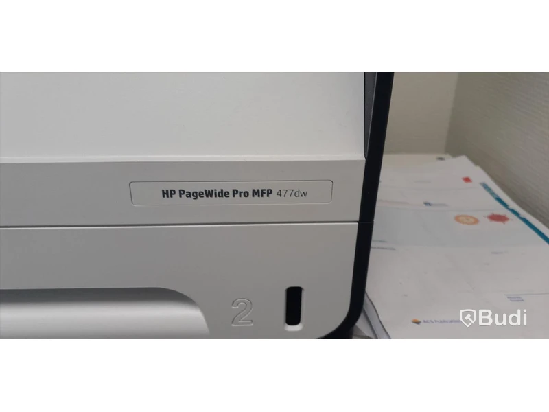 Skrivare all in one HP med bordhylla, dokumentförstörare