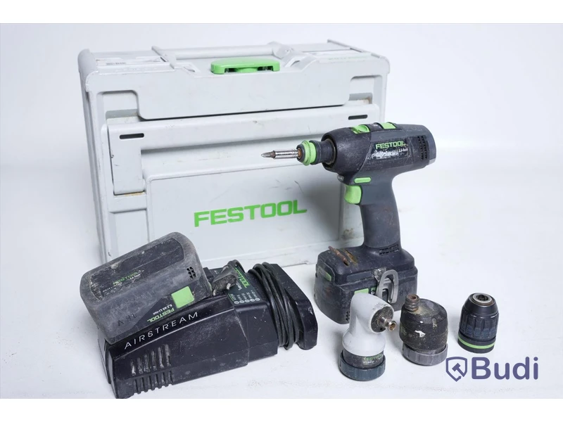 Festool Skruvdragare T18 med 2st batterier, laddare samt förvaringslåda.