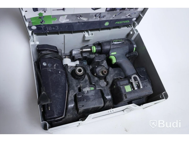 Festool Skruvdragare T18 med 2st batterier, laddare samt förvaringslåda.