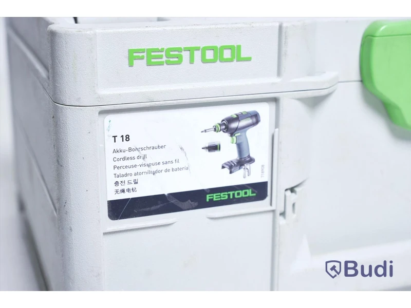 Festool Skruvdragare T18 med 2st batterier, laddare samt förvaringslåda.