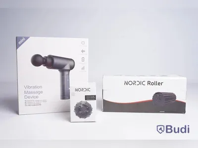 Massagekit - Mini Vibration Massage Device, Nordic Vibrating Massage Ball och Nordic Roller. Ny.