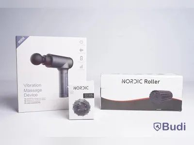 Massagekit - Mini Vibration Massage Device, Nordic Vibrating Massage Ball och Nordic Roller. Ny.