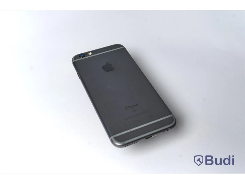 iPhone 6s, 32 GB utan tillbehör, 97 procent batterihälsa.