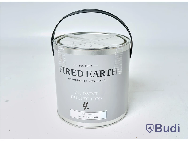 Färgburk - Fired Earth, Flake White 2,5 l