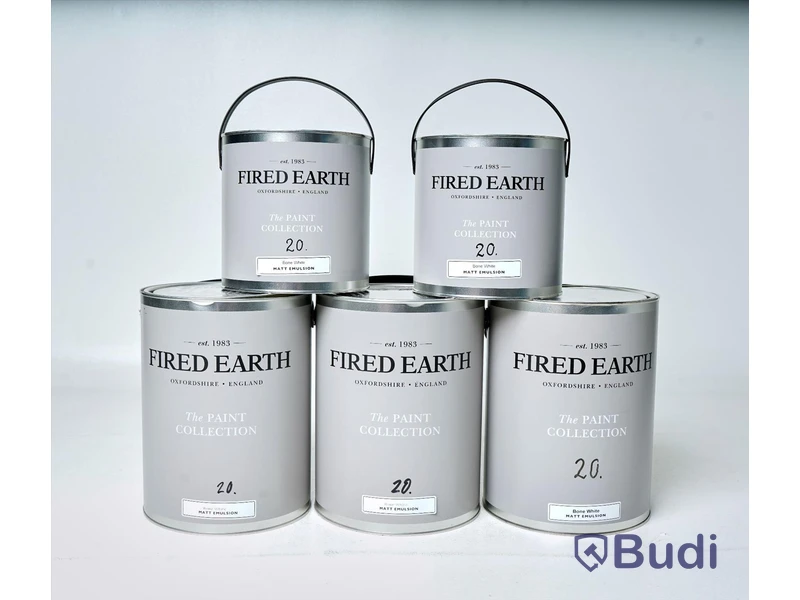 Färgburk - Fired Earth, Bone White 20 l