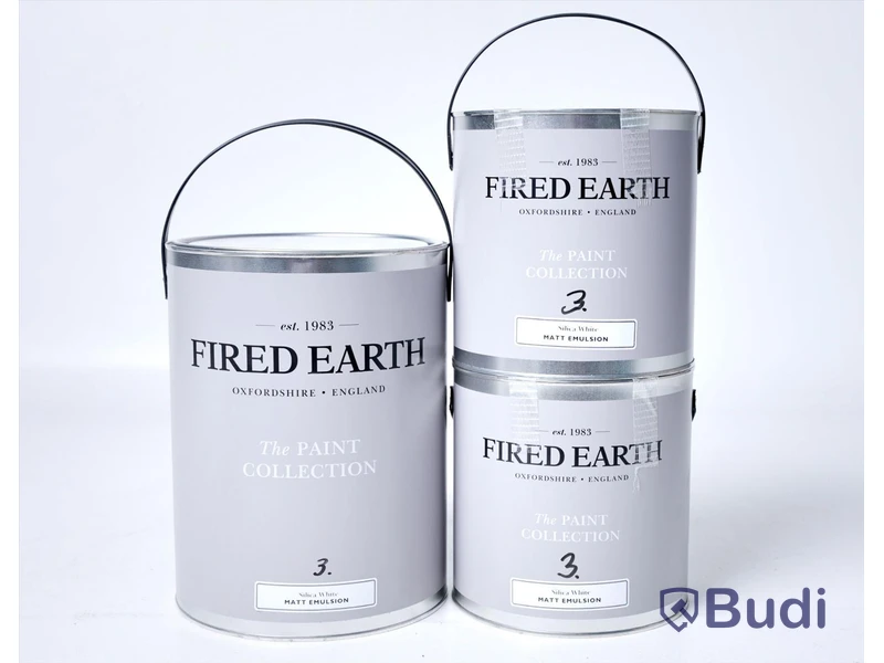 Färgburk - Fired Earth, Silica White 10 l