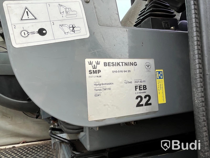 Grävmaskin Terex W110 -2007 inklusive Tiltorotator Engcon EC10 med skopa