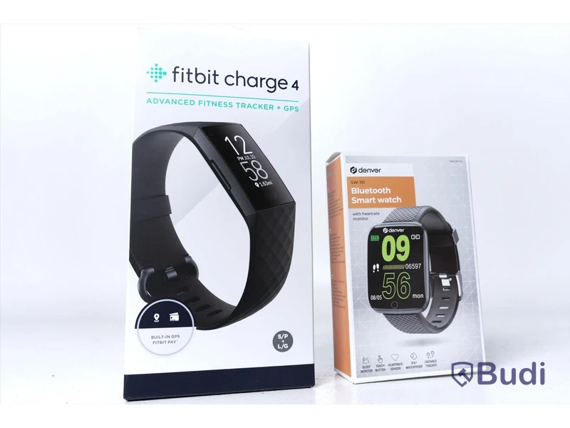 2st fitness/smart klockor - Fitbit Charge 4 och Denver SW-151 Smartwatch.