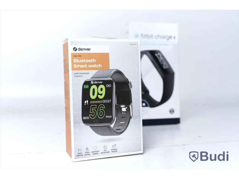 2st fitness/smart klockor - Fitbit Charge 4 och Denver SW-151 Smartwatch.