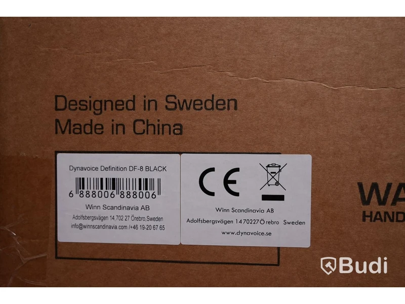 Golvhögtalare 1st - Dynavoice Definition DF-8 Black. Ny, Obruten förpackning.