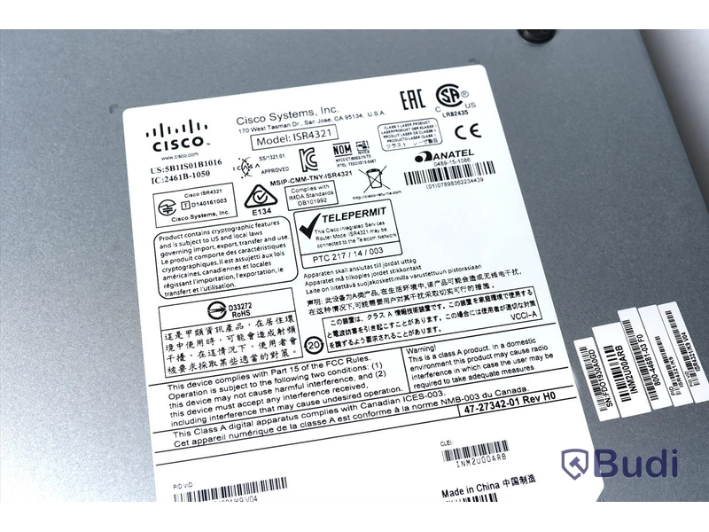 Router Cisco ISR4321, 4300 series - med strömförsörjning.