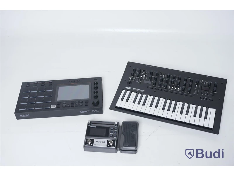 Diverse musikutrustning - Korg Minilogue XD, Mooer GE100, AKAI MPCLIVE. (OBS reparationsobjekt!)
