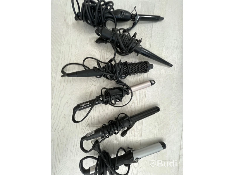 5st Locktänger och en värmeborste