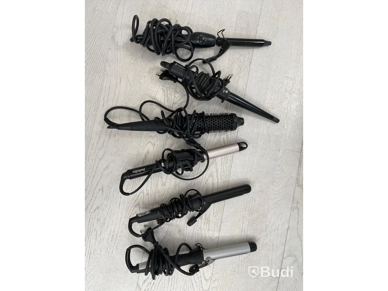 5st Locktänger och en värmeborste