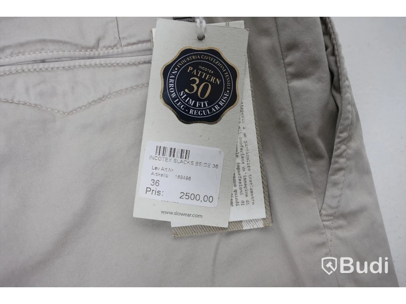 Byxor - Incotex Slacks Beige Slim Fit (W36). Nypris 2500kr
