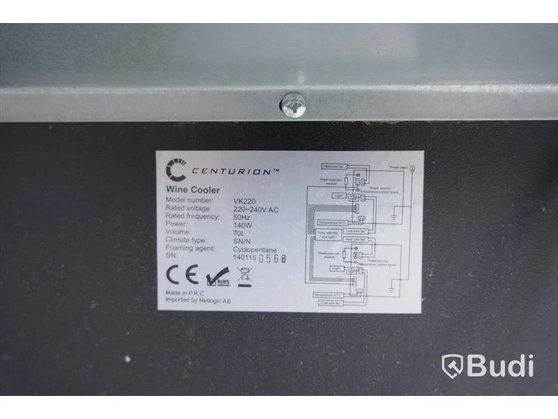 Vinkyl 18 flaskor - Centurion  VK220 (Osäker funktion)