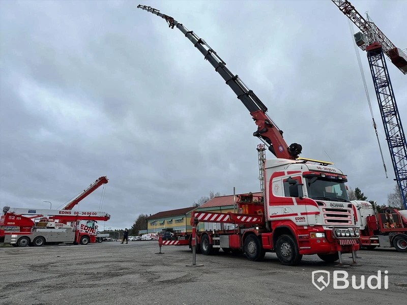 Lastbil Scania R480 8x2-6 Kranflak | Bodbil HMF Thor 8520 K8