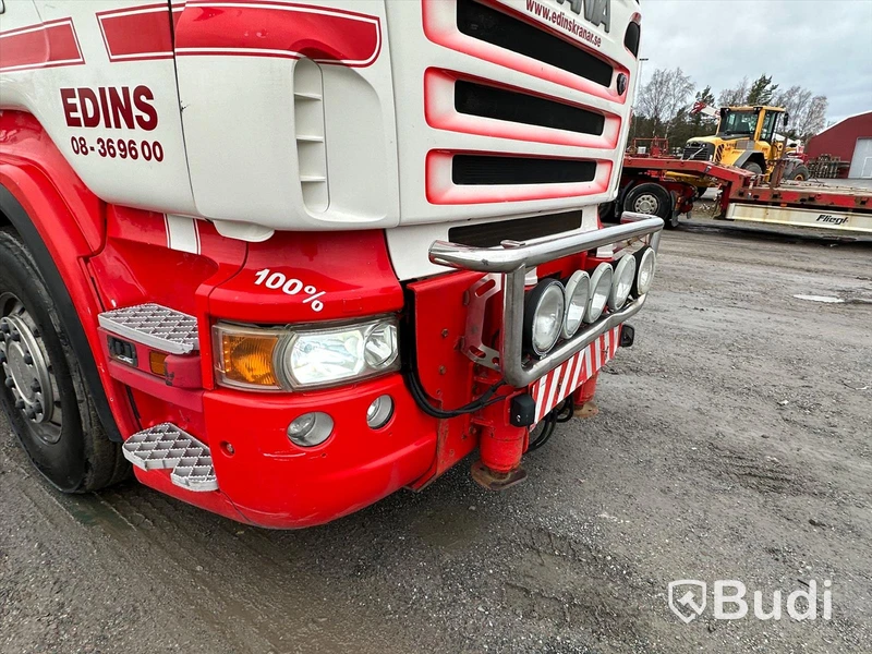 Lastbil Scania R480 8x2-6 Kranflak | Bodbil HMF Thor 8520 K8