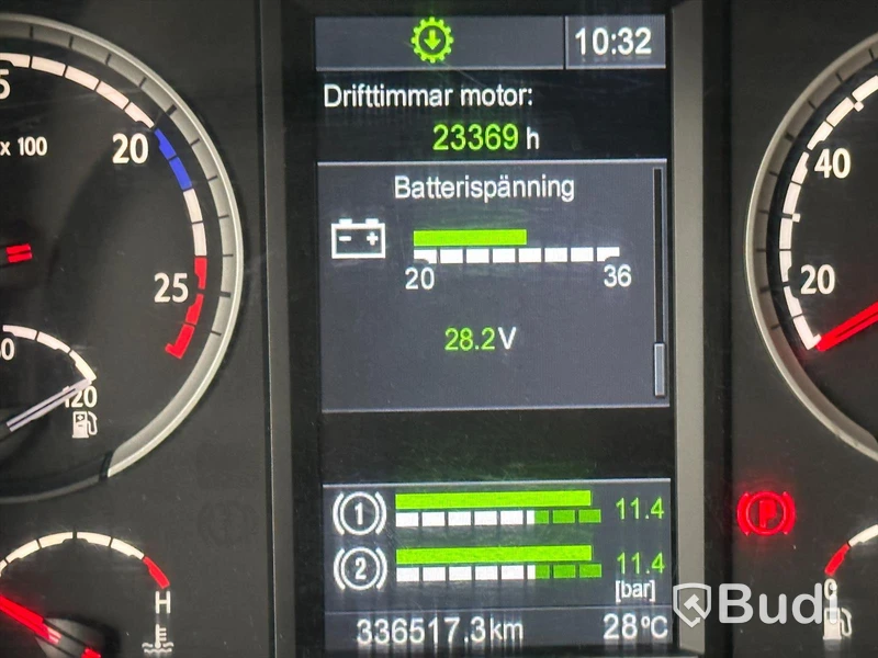 Lastbil Scania R480 8x2-6 Kranflak | Bodbil HMF Thor 8520 K8