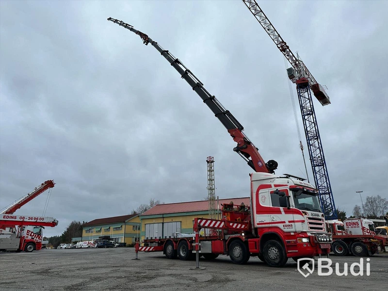 Lastbil Scania R480 8x2-6 Kranflak | Bodbil HMF Thor 8520 K8