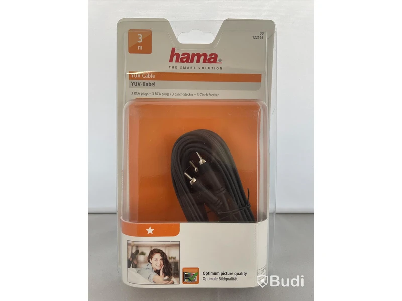 Hama YUV Cabel, 3m. Ny, Obruten förpackning