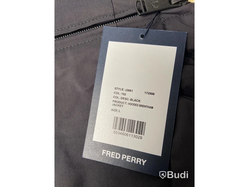 Jacka - Fred Perry Hooded Brentham (Storlek L). Nypris 1899kr
