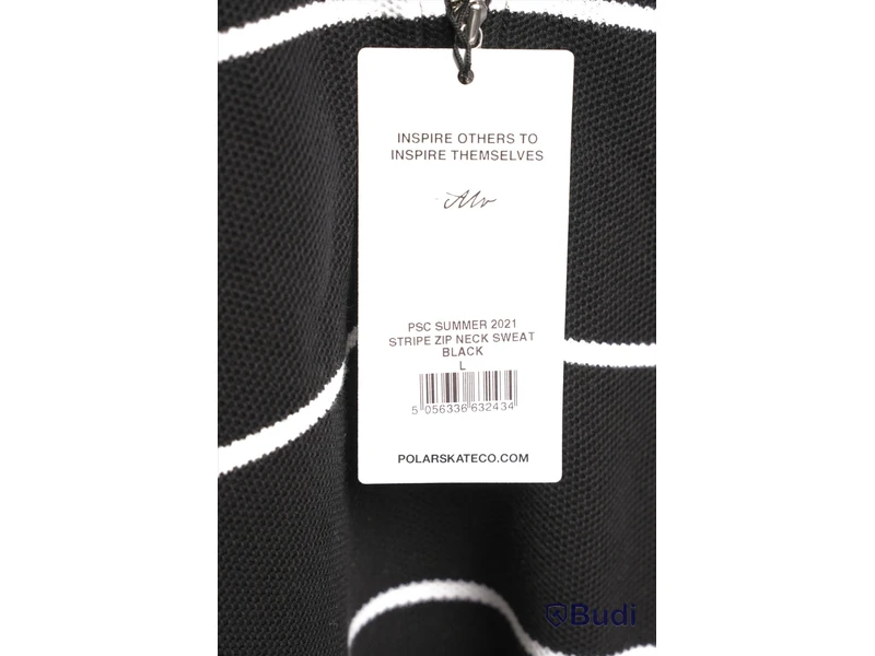 Tröja - POLAR Stripe zip Neck sweat, Svart (Storlek L) Ca Nypris 1200 kr