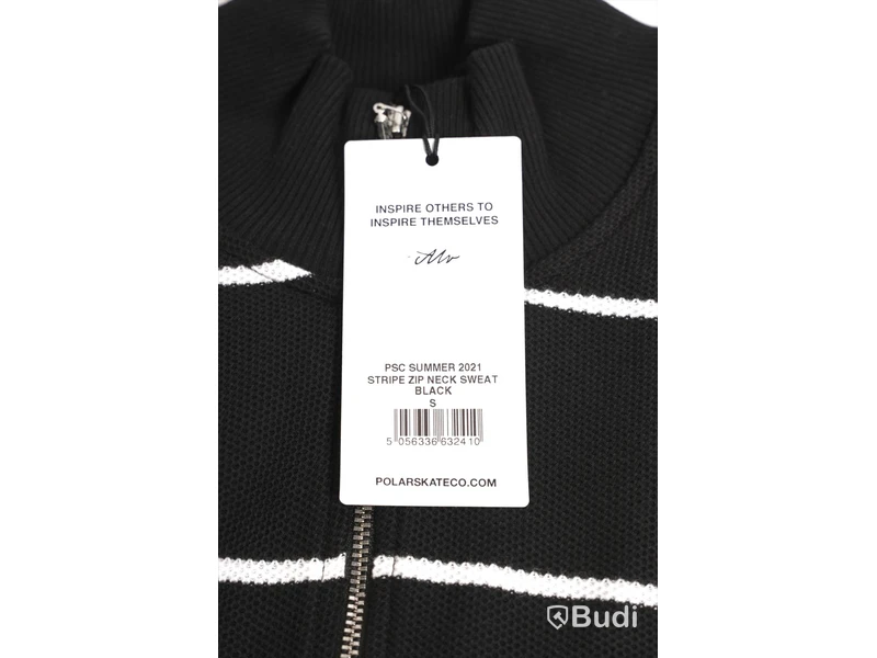 Tröja - POLAR Stripe zip Neck sweat, Svart (Storlek S) Ca Nypris 1200 kr