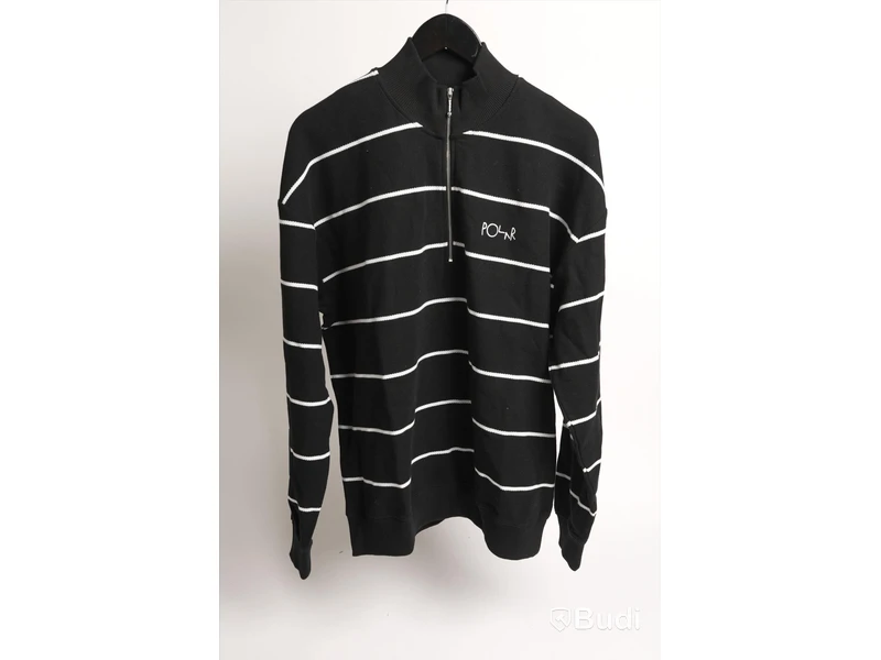 Tröja - POLAR Stripe zip Neck sweat, Svart (Storlek S) Ca Nypris 1200 kr