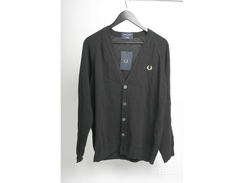 Cardigan - Fred Perry, Lamb wool, Svart (Storlek XL)  Ca Nypris 2000 kr