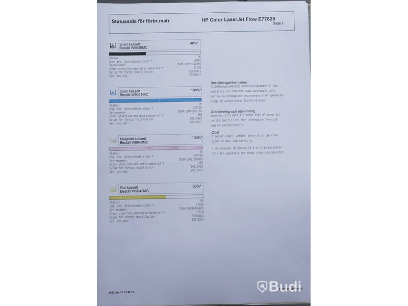 Skrivare - HP CNB8K4800W
