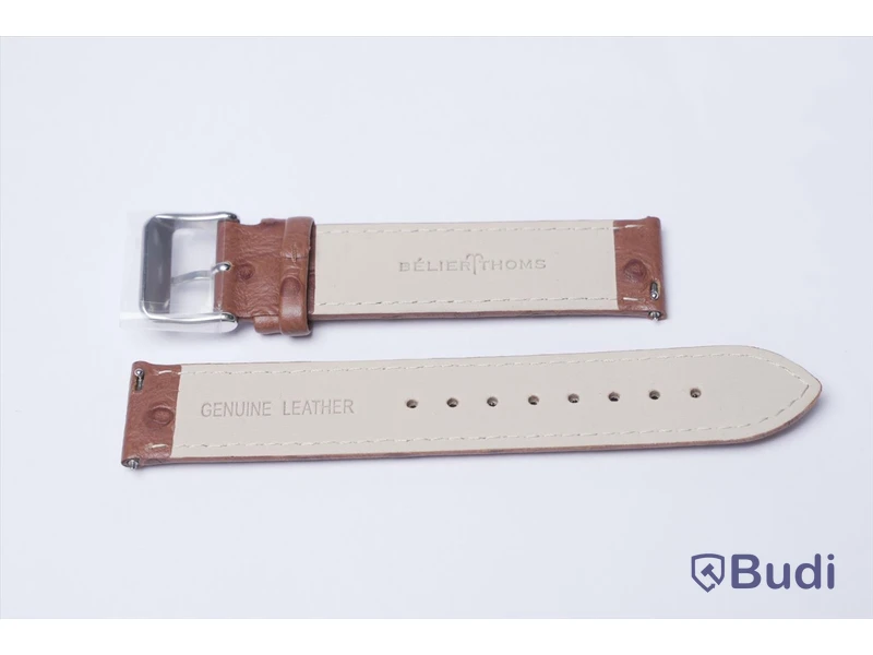 Armbandsur med armband i kalvskinn - BÉLIER THOMS ink armband av strutsskinn, Nypris: 3000 kr