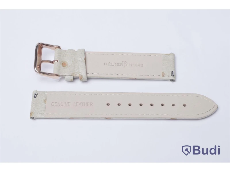 Armbandsur med armband i kalvskinn - BÉLIER THOMS ink armband av strutsskinn, Nypris: 3000 kr