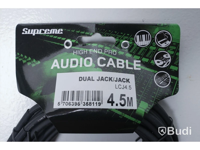 Audio Kabel 3st - Supreme Dual Jack/Jack 4,5m