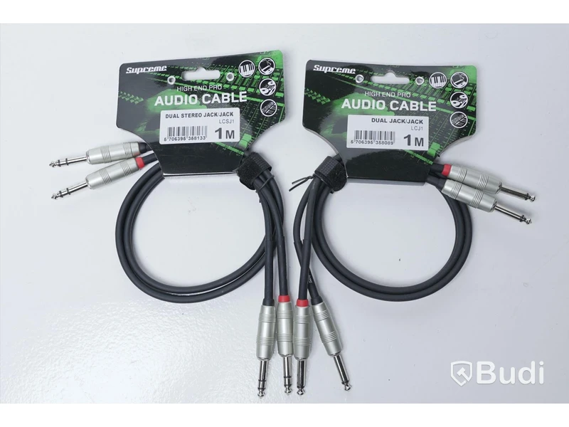 Audio Kabel 2st - Supreme Dual Stereo Jack/Jack 1m