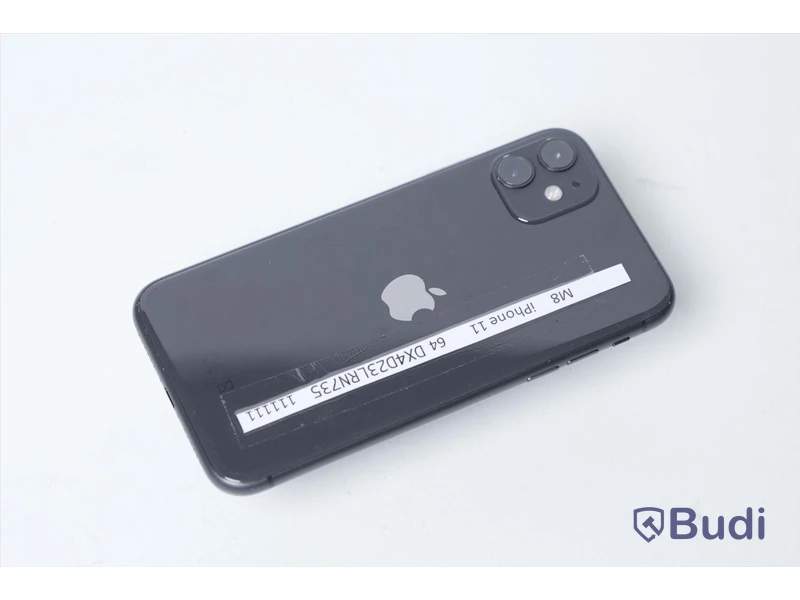 iPhone 11 64GB - Batterihälsa: 100 procent, Skärmen har repor samt sprickor