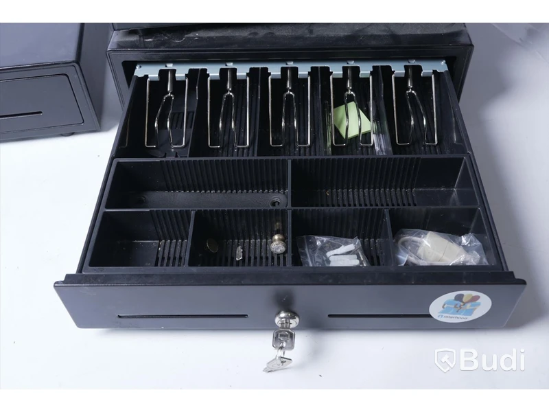 2 st Kassalådor - cash drawer EQT-410 Obs! Endast två kassalådor! Nycklar saknas