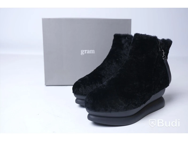 Skor med dragkedja - Gram 503g Black Shearling, strl 38, Nypris ca: 1200 kr