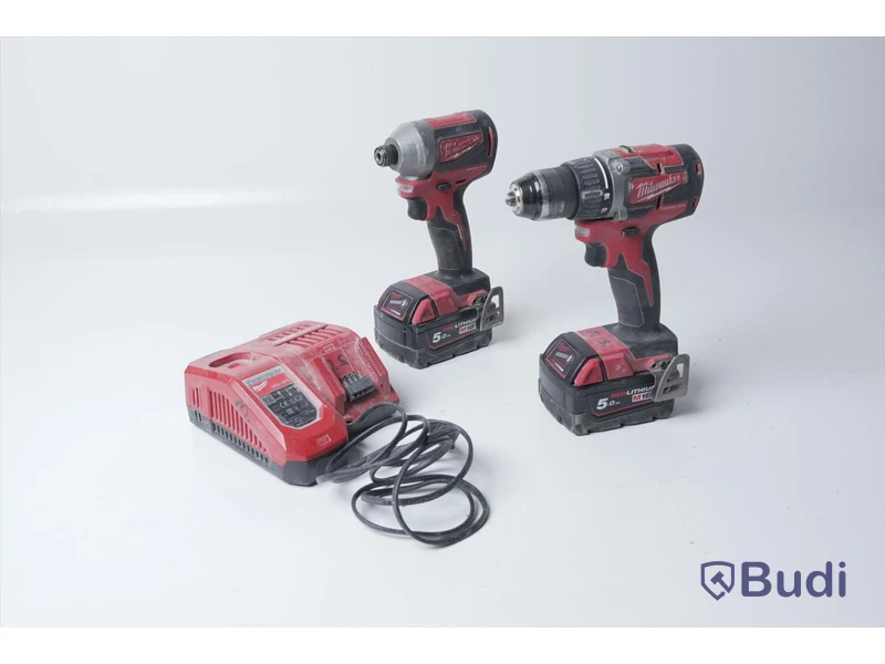 Milwaukee 2-pack. Borrskruvdragare M18 CBL DD + Slagskruvdragare M18 CBL ID - Två batterier, laddare samt väska.
