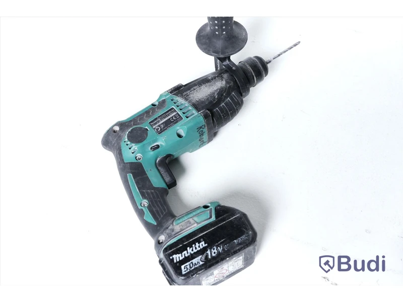 Borrhammare, Makita DHR165 med 2st batteri (1st 5.0ah, 1st 3.0ah), 5st borrbits medföljer.