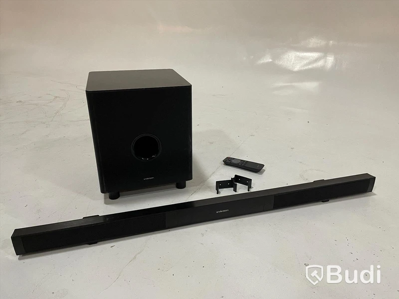 Soundbar med trådlös subwoofer - Andersson SRS 2.0 (OBS ej komplett, saknar smartboxen där man ansluter systemet).